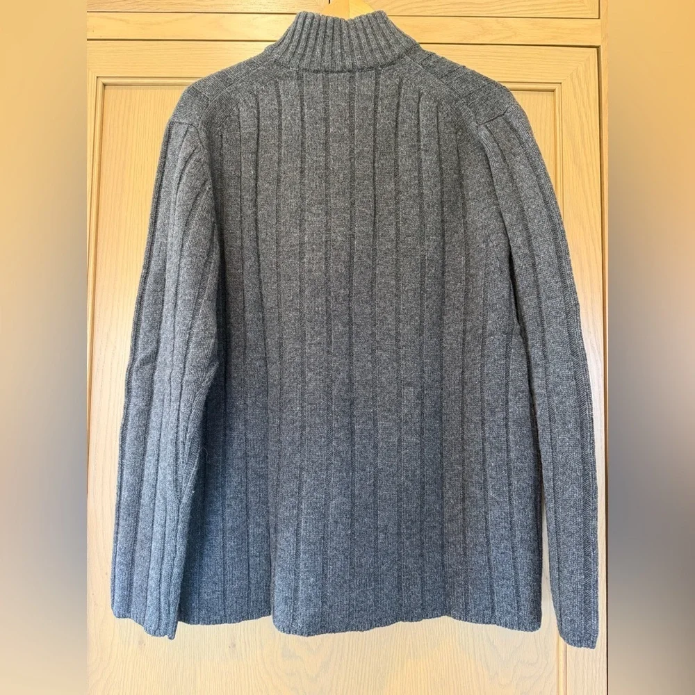 GAP Holiday 2003 Lambs' Wool Pullover Quarter Zip Ribbed Sweater / large